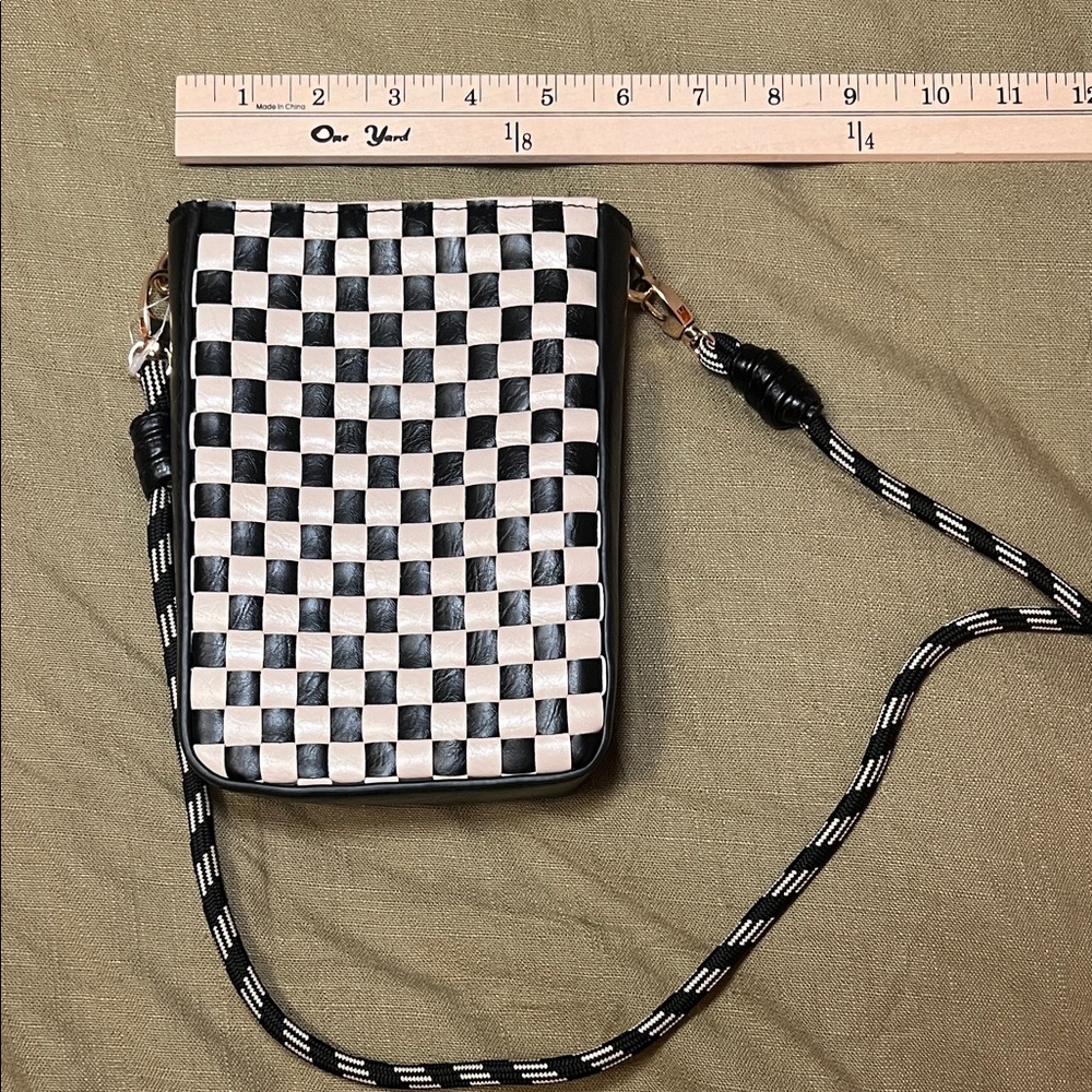 Universal Threads Checkered Black and White Crossbody Bag